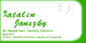 katalin janszky business card